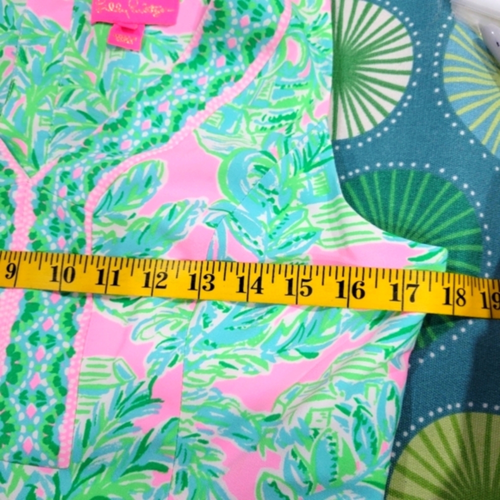 Lilly Pulitzer Vivian Stretch Shift Dress Pink Sand Paradise Size 6 - Picture 6 of 9